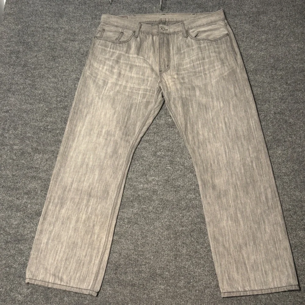 Levis 514 Slim Straight Jeans‎ Mens 40x30 Grey Wash Denim Pants